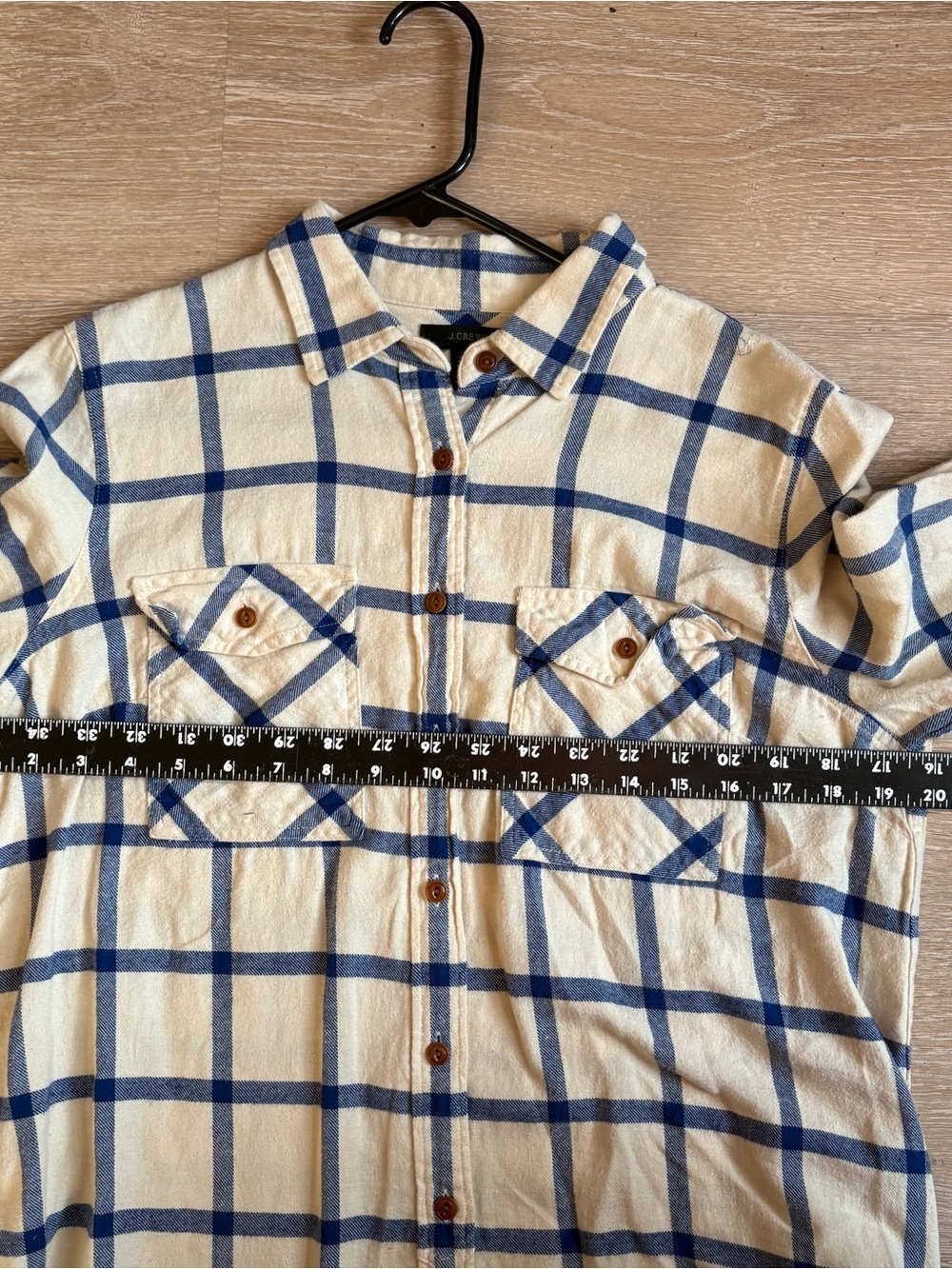 J.Crew Upcycled Butterfly Patch Flannel Shirt - Picture 11 of 11